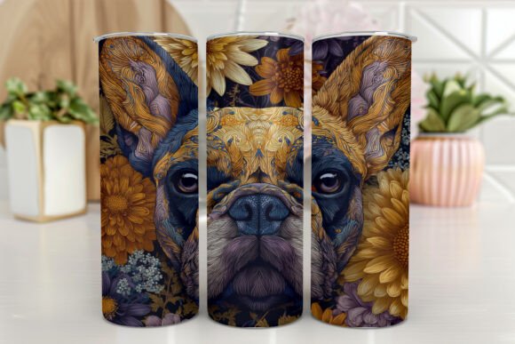Bulldog Tumbler Wrap Graphics for Tumbler Wraps
