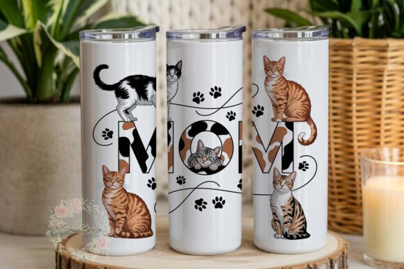 Cat Mom Lifestyle Tumbler Wrap Graphics Review