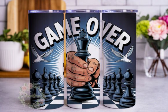 Chess King Game Tumbler Wraps