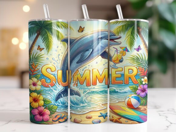Dolphin Summer Beach Tumbler Wrap Review