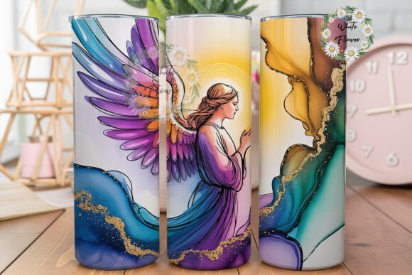 Ethereal Angel Alcohol Ink Tumbler: A Designer's Review