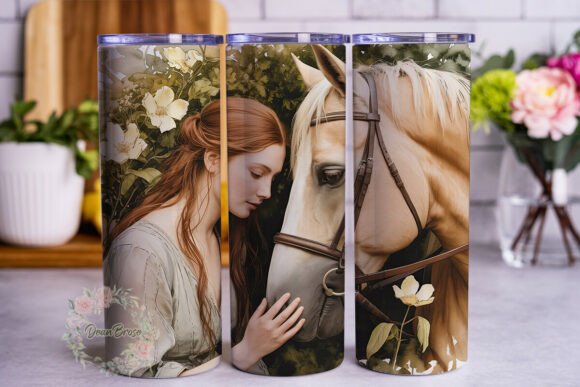 Ethereal Woman Horse 20oz Tumbler Wrap
