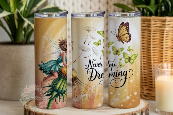 Fairy Dandelion Dreams Tumbler Wrap Graphics Review