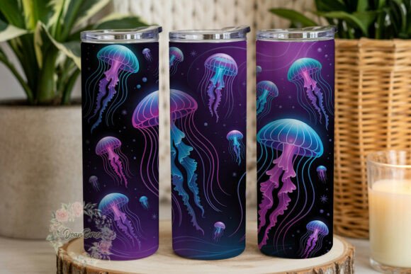 Glowing Jellyfish Deep Sea Tumbler Graphics & Wraps