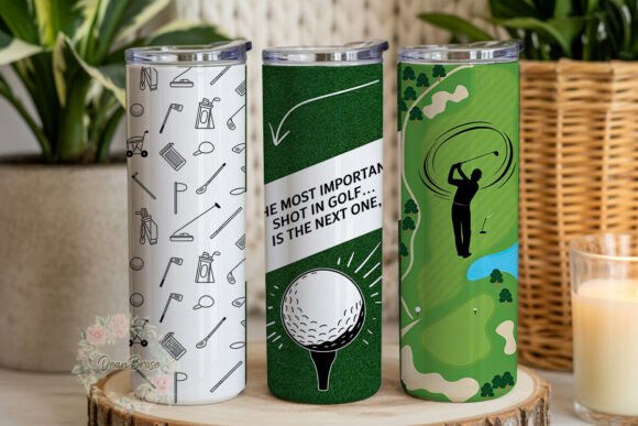 Golf Enthusiast Tumbler Wrap Graphics for Brand Design