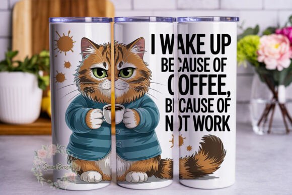 Grumpy Cat Coffee 20oz Tumbler Wrap Graphics