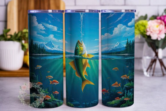 Lake Fish Mountain Vista 20oz Tumbler Wr Graphics