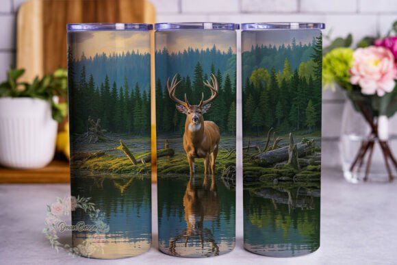 Majestic Forest Buck 20oz Tumbler Wrap