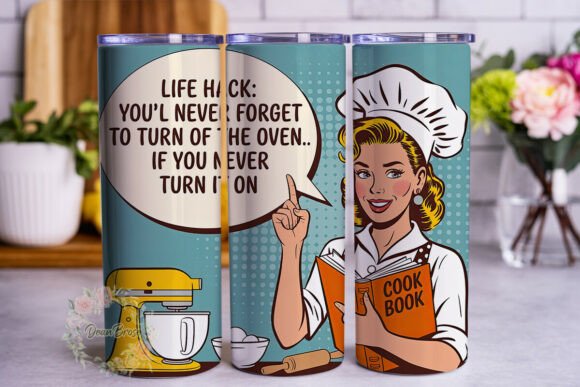 Retro Chef Life Hack 20oz Tumbler Wrap