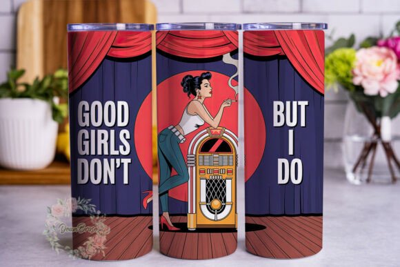 Retro Pinup Jukebox Tumbler Wraps & Graphics