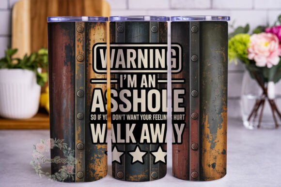 Sarcastic Rusty Metal 20oz Tumbler Wrap Graphics
