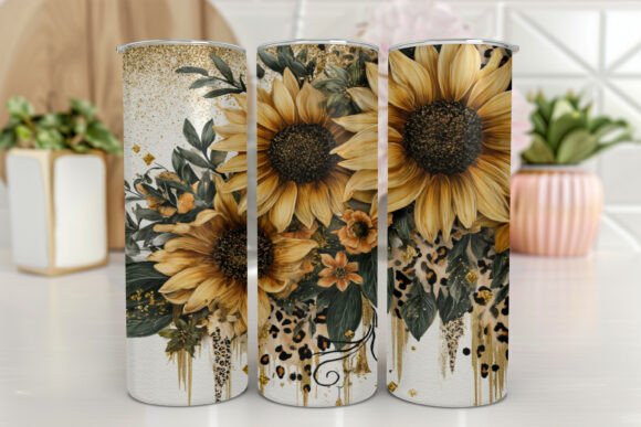 Sunflower Glitter Tumbler Wraps Graphics Review