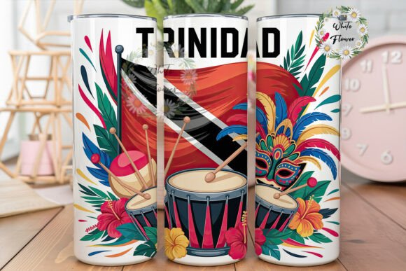 Trinidad Carnival Art 20oz Tumbler Wrap Graphics