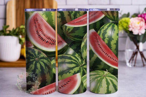 Watermelon Burst 20oz Tumbler Wrap Graphics